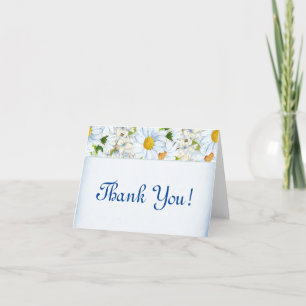 Cartão De Agradecimento Obrigado! Folhas Florais de Daisy Agradecimento!