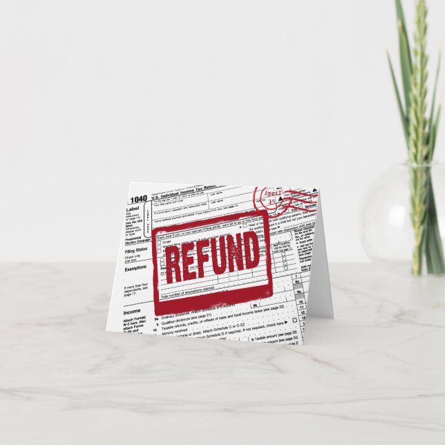 Cartão De Agradecimento Obrigado Formulário IRS (Frente)