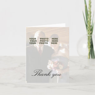 Cartão De Agradecimento Obrigado foto do casamento