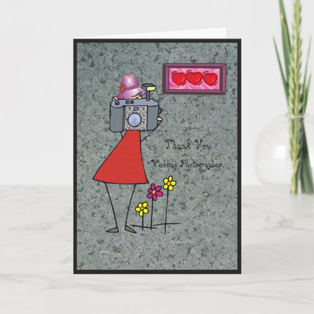 Cartão De Agradecimento Obrigado Fotógrafo Casamento (Frente)