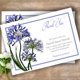 Cartão De Agradecimento Obrigado fúnebre você carda o Agapanthus de