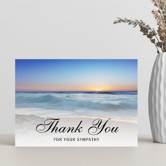 Cartão De Agradecimento Obrigado Funeral Beach Ocean Seaside