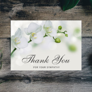 Cartão De Agradecimento Obrigado, Funeral Orquídea Simpatia Orquídea Orque