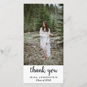 Cartão De Agradecimento Obrigado graduado simples ocasional você