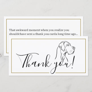 Cartão De Agradecimento Obrigado Great Dane Minimal