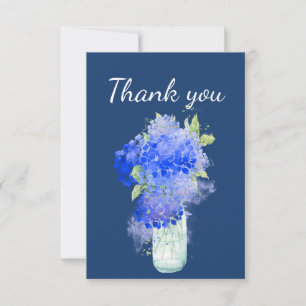 Cartão De Agradecimento Obrigado Hydrangea Garden Flower Art