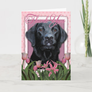 Cartão De Agradecimento Obrigado - Labrador - Preto - Gage