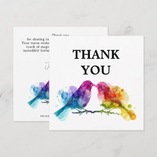 Cartão De Agradecimento 🌈Obrigado LGBTQ+ Casais de Arco-Íris