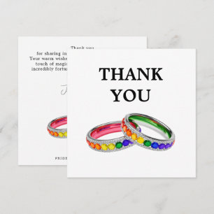 Cartão De Agradecimento 🌈Obrigado LGBTQ+ Entrelaçados no Orgulho