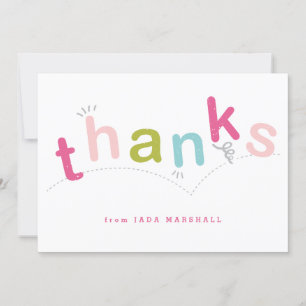 Cartão De Agradecimento Obrigado liso dos miúdos você notecard