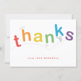 Cartão De Agradecimento Obrigado liso dos miúdos você notecard