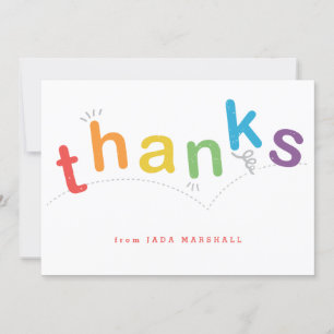 Cartão De Agradecimento Obrigado liso dos miúdos você notecard