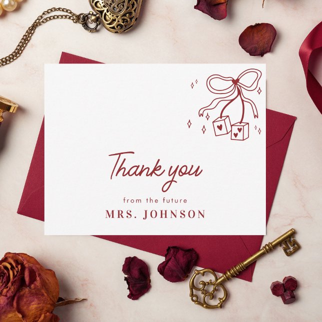 Cartão De Agradecimento Obrigado Lucky in Love Vegas Casino Chá de Noiva (Criador carregado)