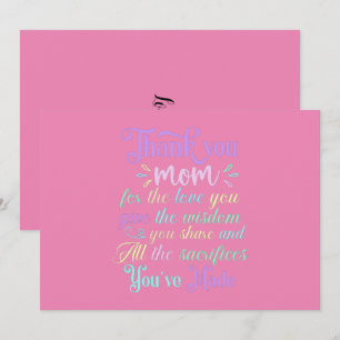 Cartão De Agradecimento Obrigado Mãe...