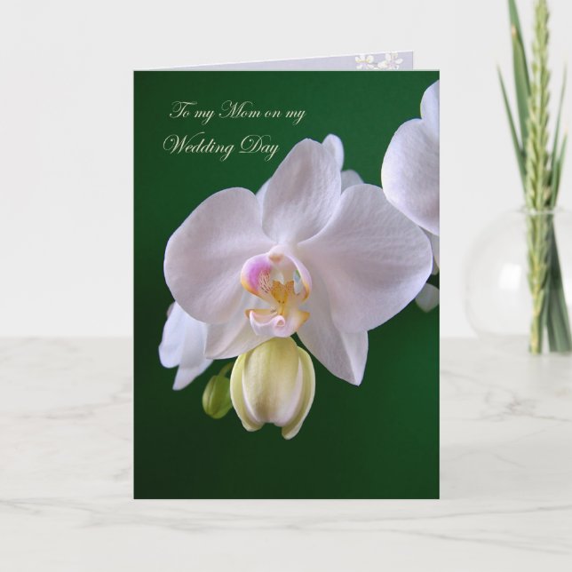 Cartão De Agradecimento Obrigado Mãe Card com orquídea (Frente)