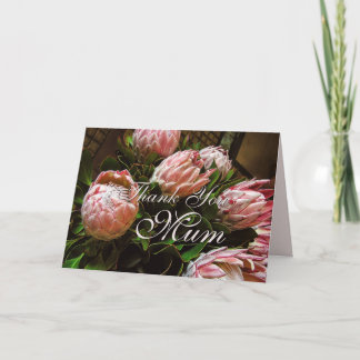 Cartão De Agradecimento Obrigado Mãe Placa de flor de proteína