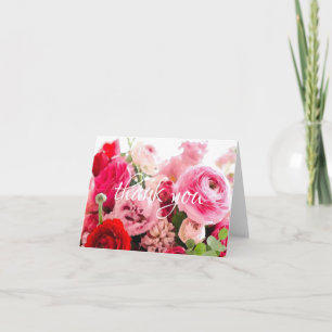 Cartão De Agradecimento Obrigado Manuscrito Script Watercolor Rosa Chic