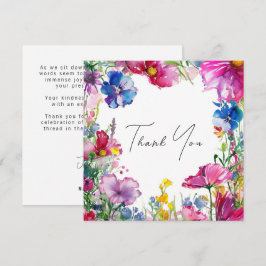 Cartão De Agradecimento Obrigado Meadow Blooms Collection