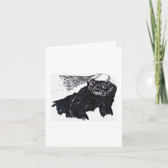 Cartão De Agradecimento Obrigado Mel Badger (Frente)