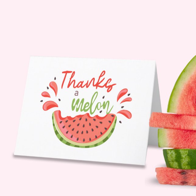 Cartão De Agradecimento Obrigado Melon First Birthday Watermelon (Criador carregado)