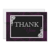 Obrigado moderno do gótico da ameixa preta do laço