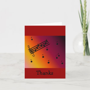 Cartão De Agradecimento Obrigado Musical Legal