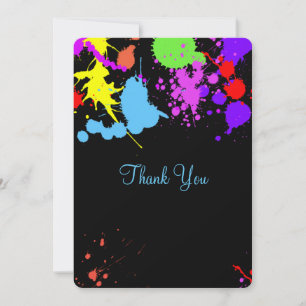 Cartão De Agradecimento Obrigado Neon Bonito, Brilho no Escuro,