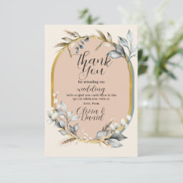 Cartão De Agradecimento Obrigado Noivado De Casamento Algodão Neutrais
