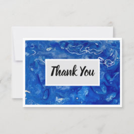 Cartão De Agradecimento Obrigado Notecard Flat De 3,5" x 5" - Azul