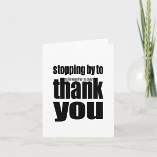Cartão De Agradecimento Obrigado Notecard (o vazio para dentro)