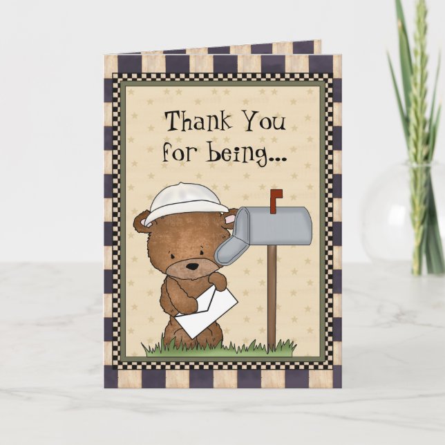 Cartão De Agradecimento Obrigado O Maior Carteiro do Mundo (Frente)