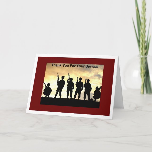 Cartão De Agradecimento obrigado-o para o seu serviço (Frente)