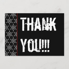 Cartão De Agradecimento Obrigado o vermelho branco B do 16o preto do