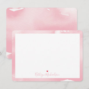 Cartão De Agradecimento OBRIGADO, OBSERVE, bonito cor-de-água rosa pálido