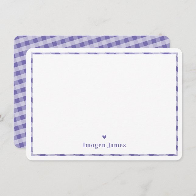 Cartão De Agradecimento OBRIGADO... OBSERVEM o coração roxo. (Frente/Verso)