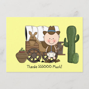 Cartão De Agradecimento Obrigado ocidental do pônei bonito do cavalo do