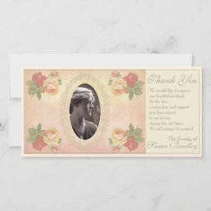 Cartão De Agradecimento Obrigado oval da simpatia do quadro da foto do