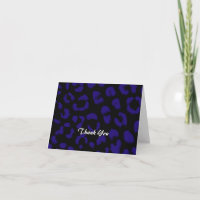 Obrigado padrão de leopardo roxo e preto