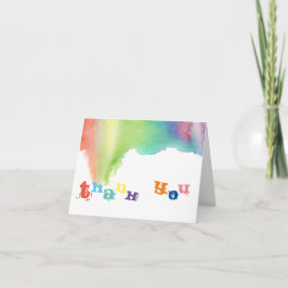 Cartão De Agradecimento Obrigado Paint Splatter