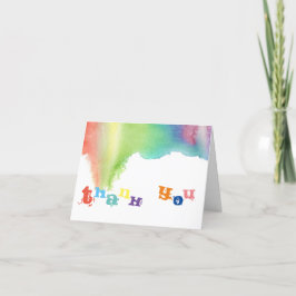 Cartão De Agradecimento Obrigado Paint Splatter