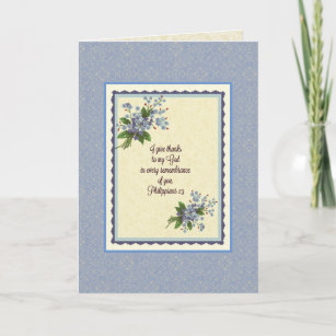 Cartão De Agradecimento Obrigado   Palácio Floral Azul Escriturado