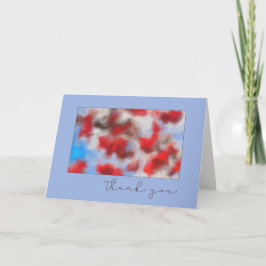 Cartão De Agradecimento Obrigado Pale Violet e Red Abstrato Art