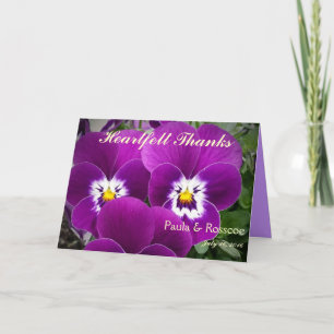 Cartão De Agradecimento Obrigado Pansy