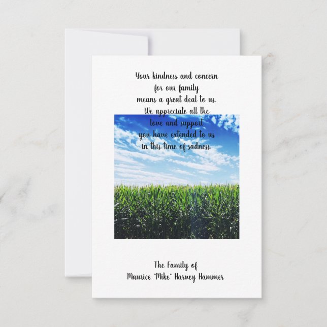 Cartão De Agradecimento Obrigado para sua bondade (Frente)