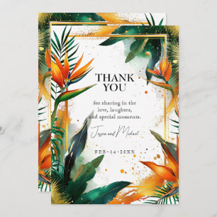 Cartão De Agradecimento Obrigado Pássaros verticais da Felicidade do Paraí