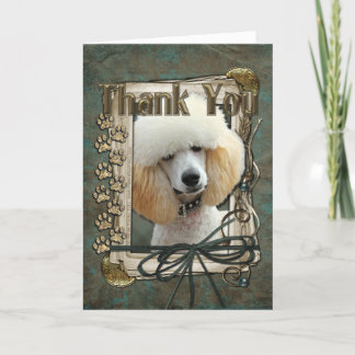 Cartão De Agradecimento Obrigado - Pedras Pedras - Poodle - Apricot