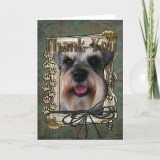 Cartão De Agradecimento Obrigado - Pedras Pedras - Schnauzer