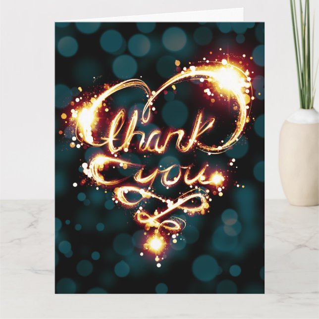 Cartão De Agradecimento obrigado pela luz (Frente)