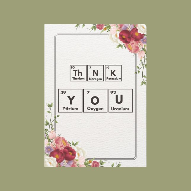 Cartão De Agradecimento Obrigado pela Química (Criador carregado)