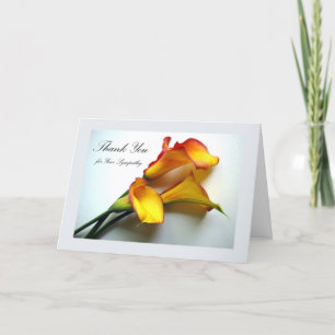 Cartão De Agradecimento Obrigado pela simpatia, Calla Lily.